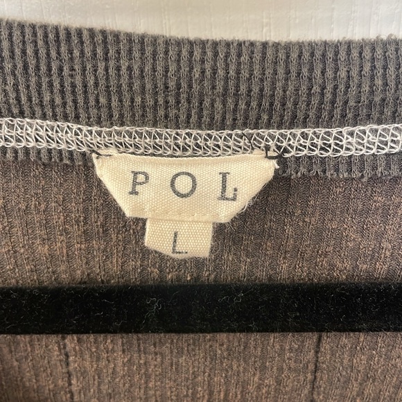 New POL V Neck Balloon Sleeve Thermal Sweater - Picture 5 of 6